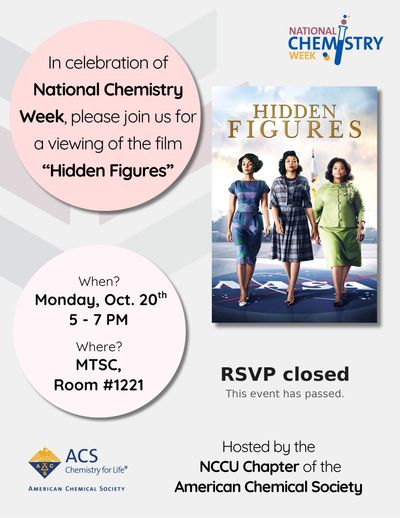 Flyer for Hidden Figures Screening